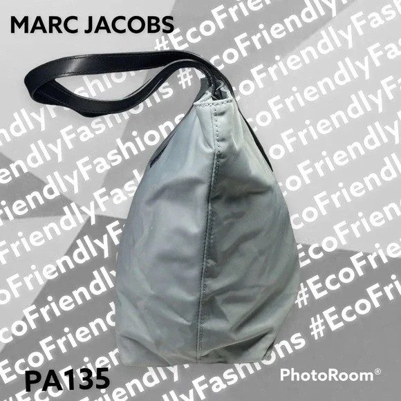 Marc Jacobs New York Women's Gray Nylon Wingman Tote Shoulder Handbag Large